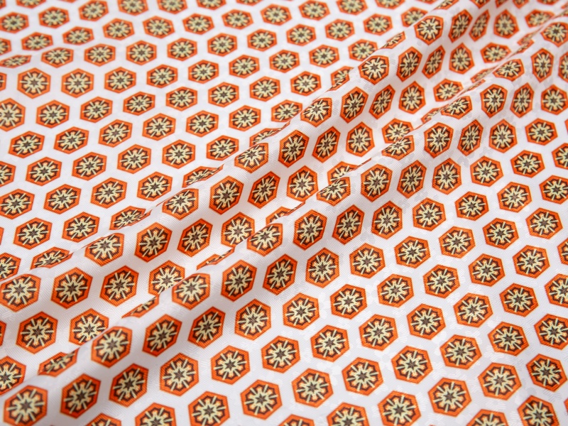 POLYESTER-VISCOSE Jacquard gedruckt