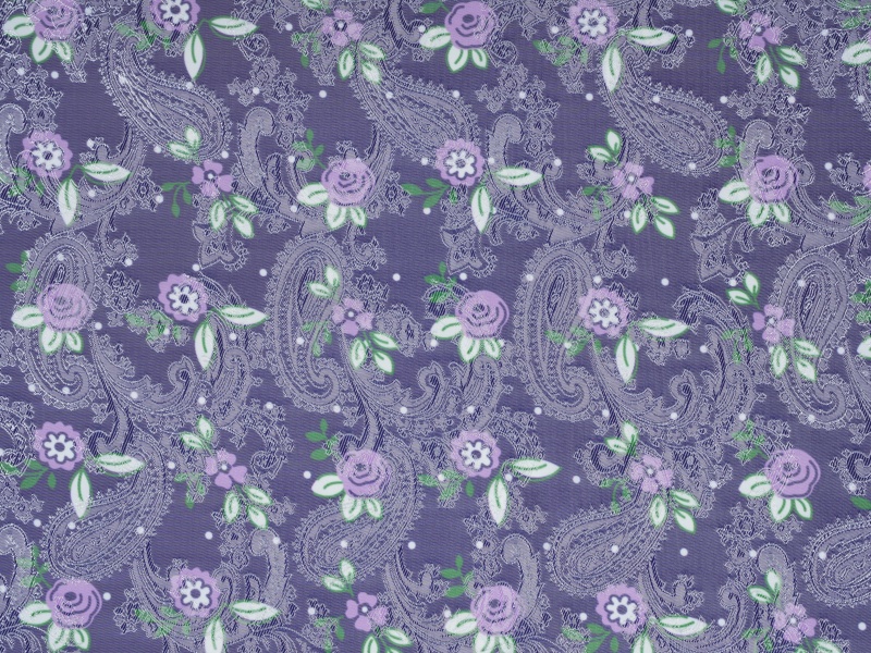 POLYESTER-VISCOSE Jacquard gedruckt