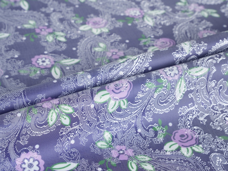 POLYESTER-VISCOSE Jacquard gedruckt