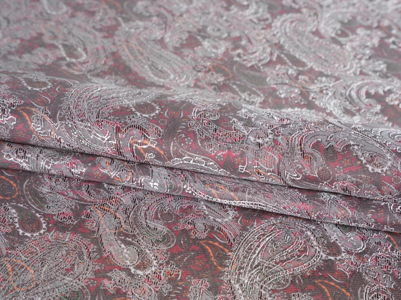 POLYESTER-VISCOSE Jacquard gedruckt